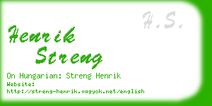 henrik streng business card